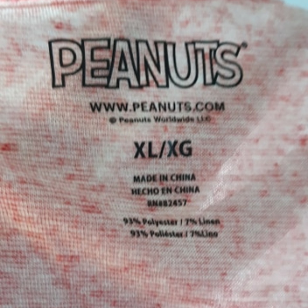 Women's Peanuts  T-Shirt Pink XL - Picture 4 of 4